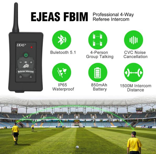 REFEREE COMMUNICATION SYSTEM - 3 Devices with Headset